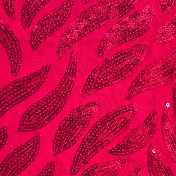 Cathy Daniels Scarlet Sequin Blouse - Picture 3 of 5